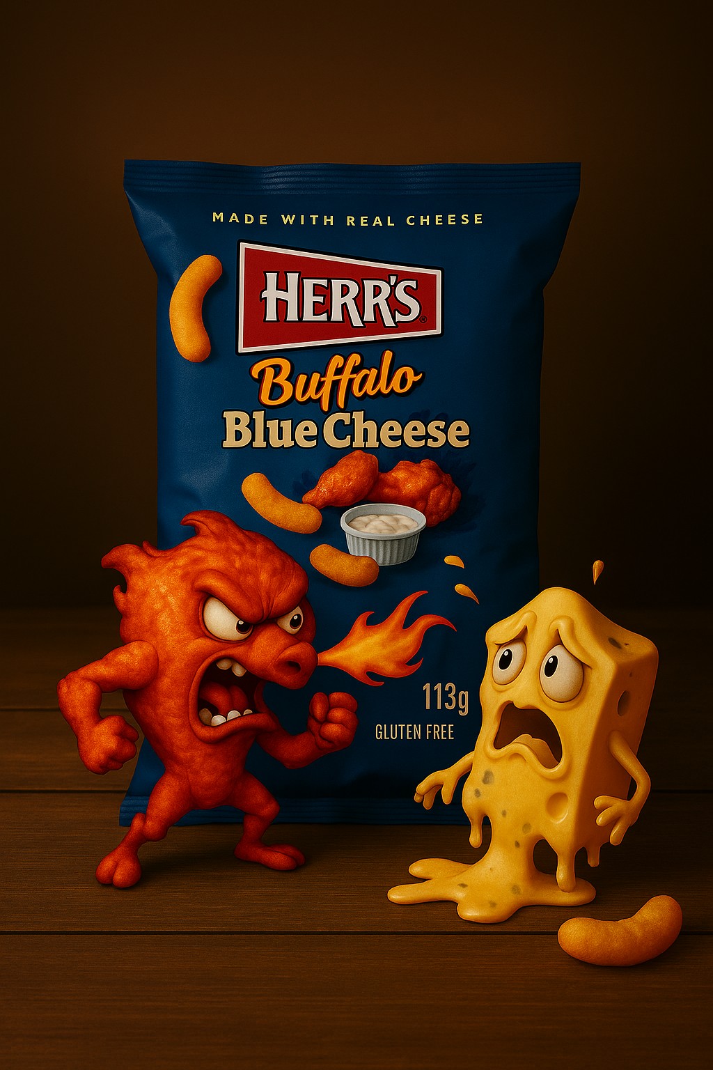 Herr's Buffalo Blue Cheese Herr’s Buffalo Blue Cheese Curls - (12x113g) - Image 1