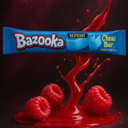 Bazooka Chew Bar - Raspberry - (60x14g)