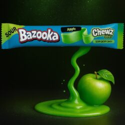 Bazooka Chew Bar - Sour Apple - (60x14g)