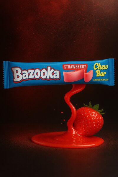 Bazooka Chew Bar - Strawberry - (60x14g)