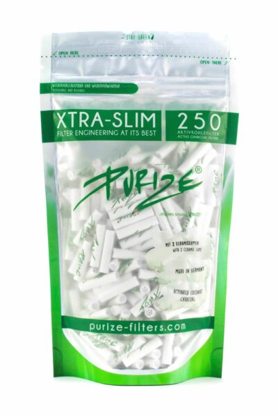 Purize - Xtra Slim Aktivkohlefilter White - 250 Stk.