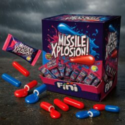 Fini Missile Xplosion Bubble Gum - (1 Karton à 200 Stück)