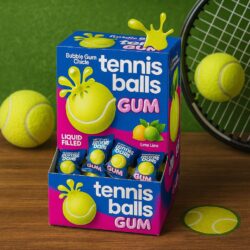 Fini Tennis Balls Bubble Gum - (1 Karton à 200 Stück)