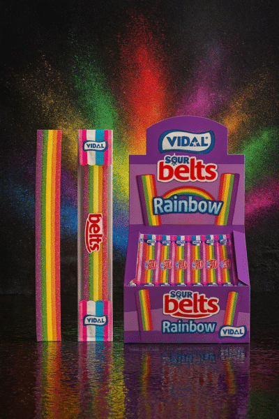 Vidal Sour Belts Rainbow Flavour - (150x9g)