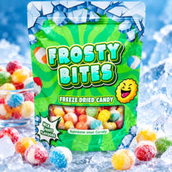 Frosty Bites Rainbow Sour Candy - (24x76g)