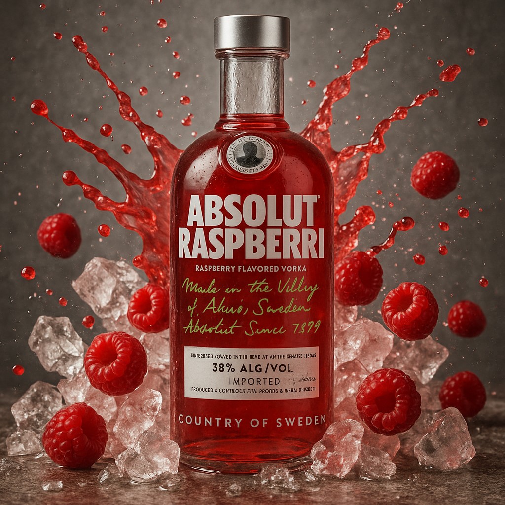 Absolut RASPBERRI Flavored Vodka 38% Vol. 0,7l Absolut Raspberri Flavored Vodka - 38% Vol. - (0,7L) - Image 1