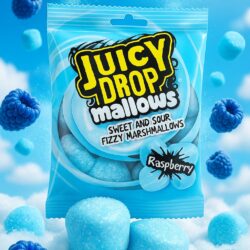 Bazooka Juicy Drop Mallows Raspberry - (20x100g)