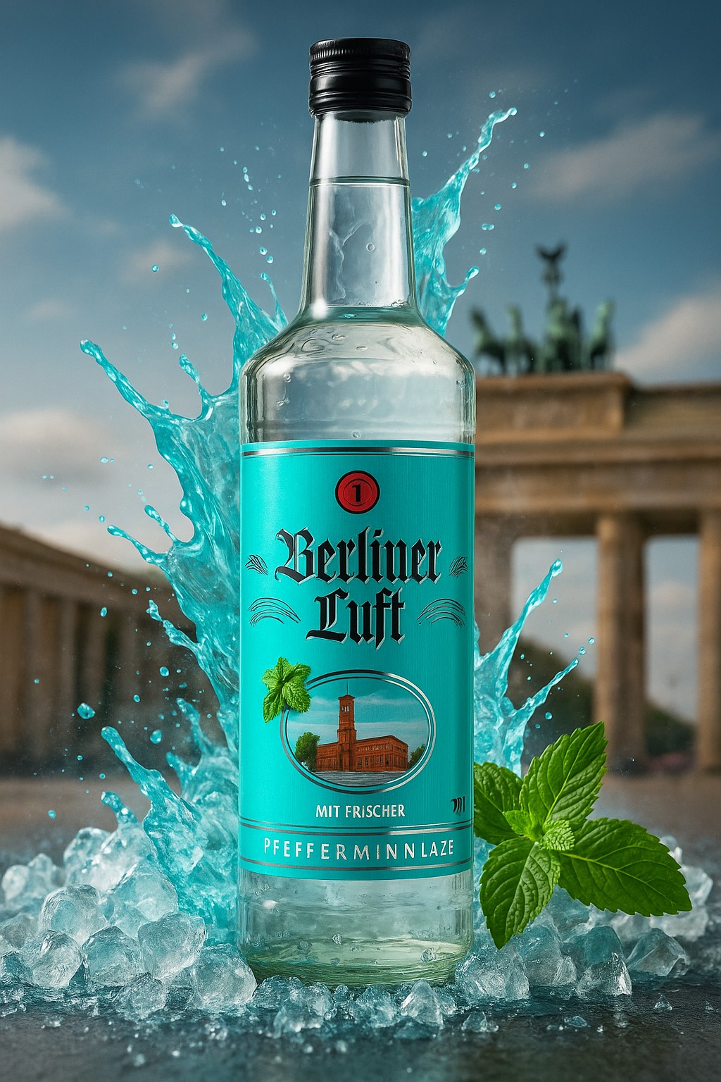 Berliner Luft DER FRISCHE Pfefferminzlikör 18% Vol. 0,7l Berliner Luft der frische Pfefferminzlikör - 18% Vol. - (0,7L) - Image 1