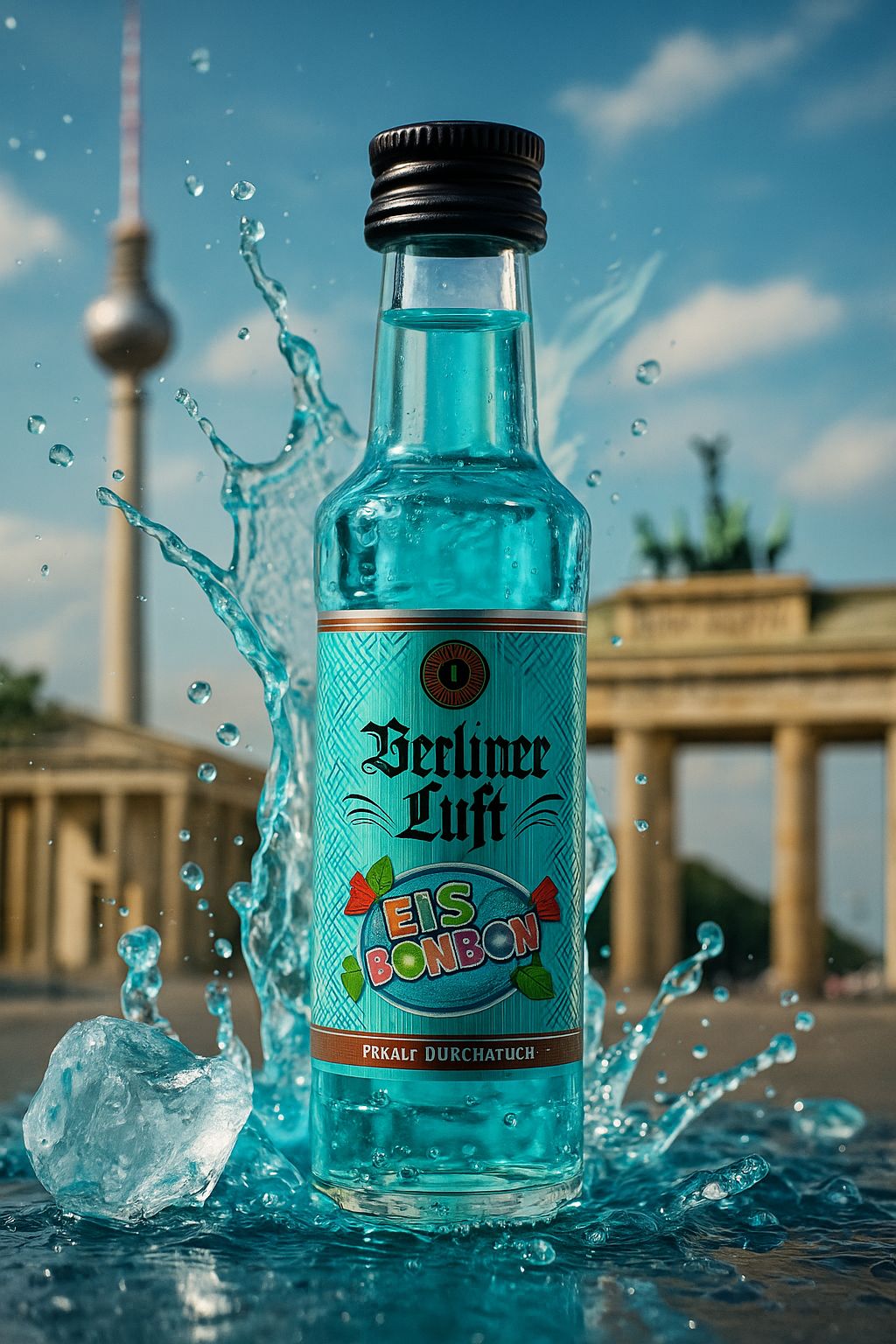 Berliner Luft EISBONBON Der Frische Pfefferminzlikör 18% Vol. 24x0,02l Berliner Luft Eisbonbon - 18% Vol. - (24x0,02L) - Image 1