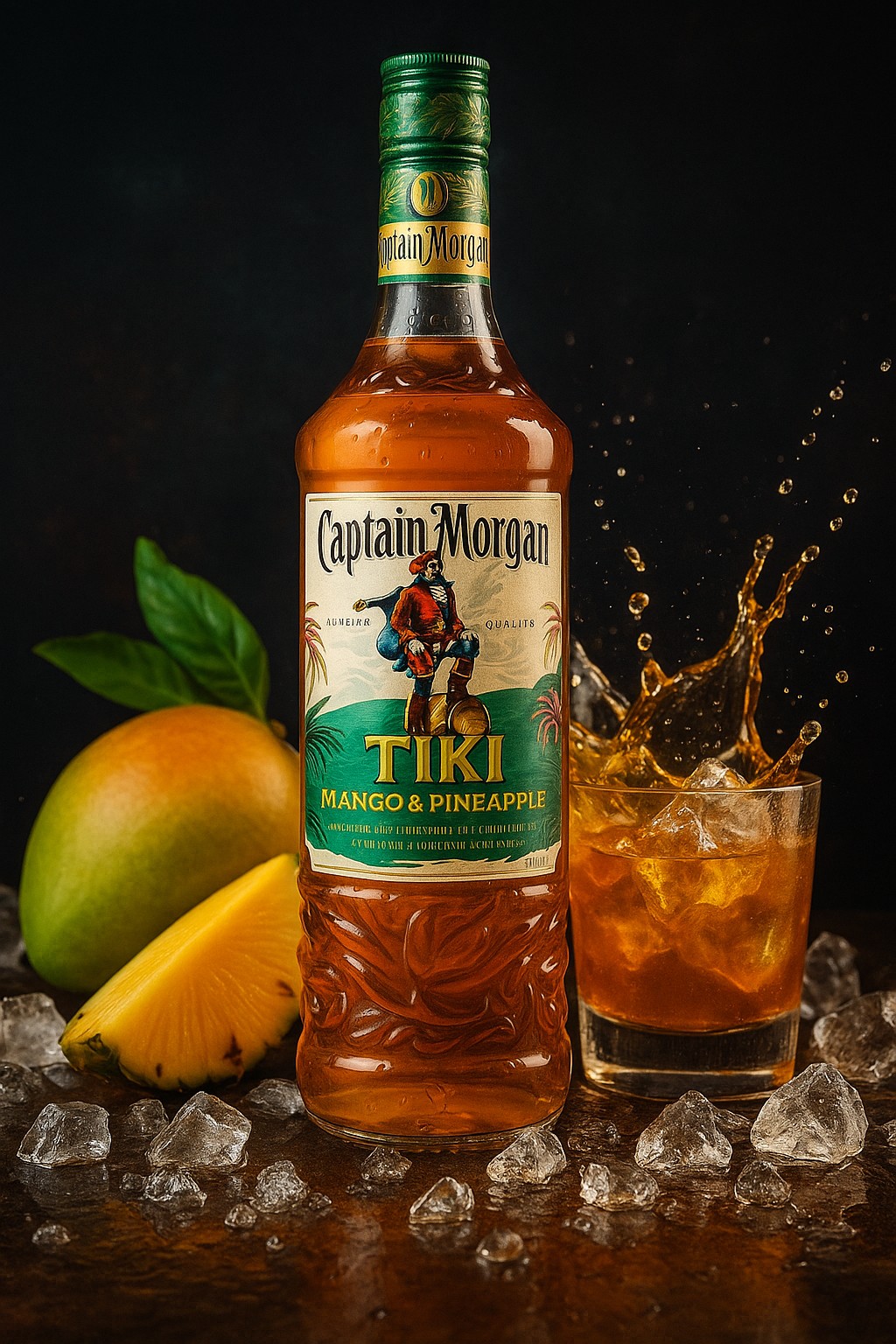 Captain Morgan Tiki Mango & Pineapple Flavour Spirit Drink 25% Vol. 0,7l Captain Morgan Tiki Mango & Pineapple Flavour Spirit Drink - 25% Vol. - (0,7L) - Image 1