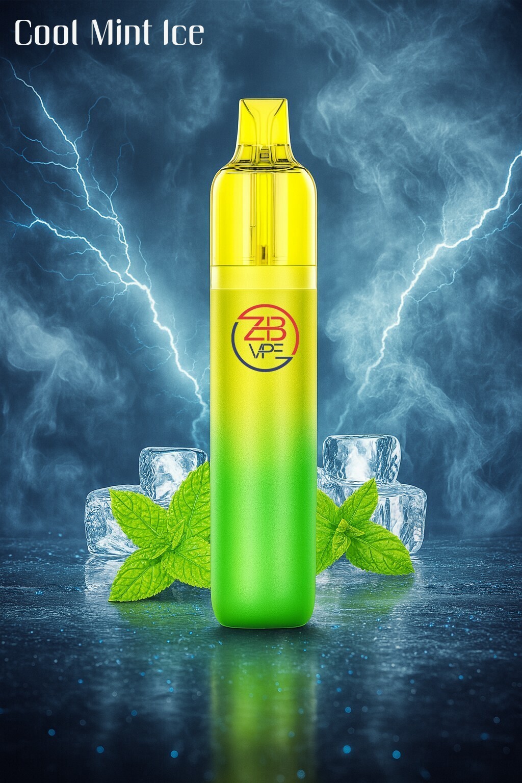 Cool Mint Ice ZHB Vape - Cool Mint Ice - 10'000 Puffs - (2+10ml) - Image 1