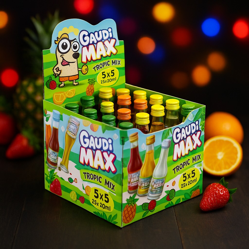 Gaudi-Max TROPIC MIX 16,6% Vol. 25x0,02l Gaudi Max Tropic Mix - 16,6% Vol. - (25x0.02L) - Image 1