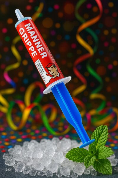 Krugmann MÄNNERGRIPPE Spritze Ice-Mint-Likör - 15% Vol. - (7x0.02L)