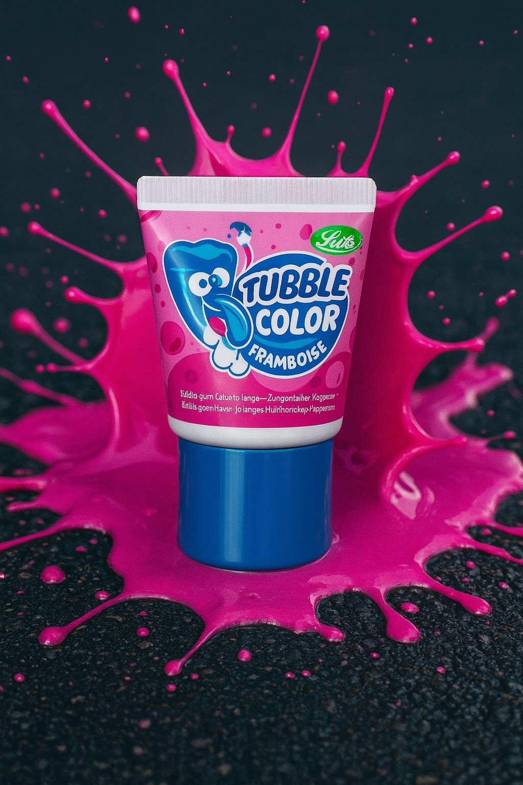 Lutti Tubble Gum Color Himbeere Lutti Tubble Color Raspberry - (36x35g) - Image 1