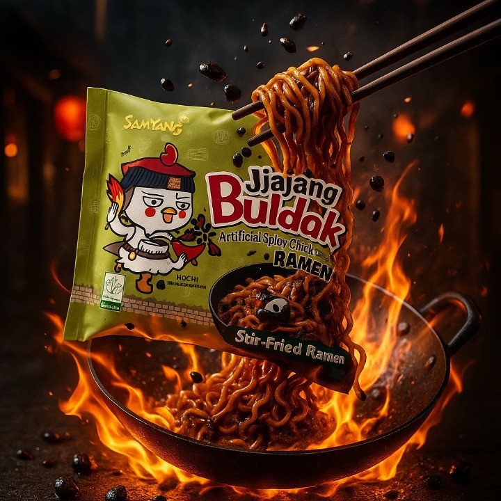 Samyang Buldak Jjajang Hot Chicken Flavour Ramen Samyang Buldak Hot Chicken Ramen - Jjajang - (40x140g) – Bild 1