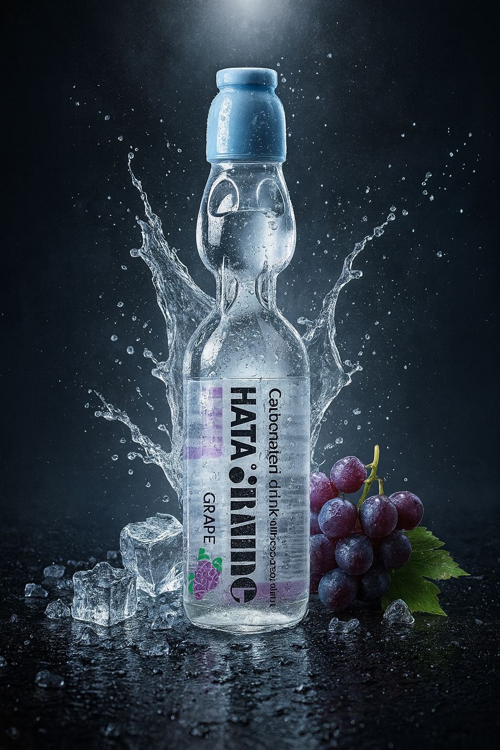 Hata Fruits Ramune - Traubengeschmack - 30x200ml -Snax HATA Fruits Ramune Grape - (30x200ml) - Image 1