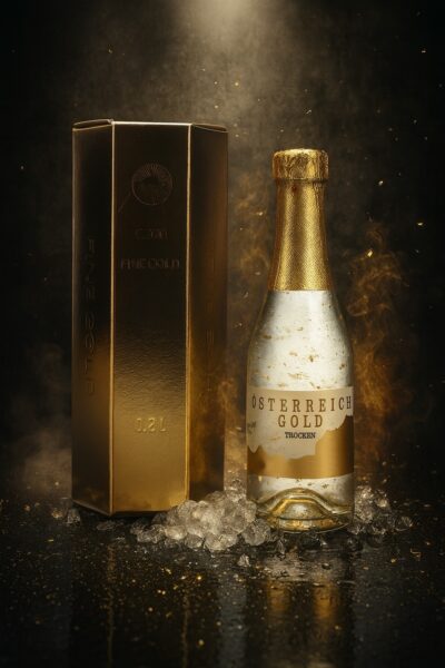 Österreich Gold - mit 23 Karat Blattgold - 9,5% Vol. - (12x0,2l) - in Geschenkbox