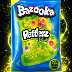 Bazooka Rattlerz Sour Chew Candy - (12x100g)
