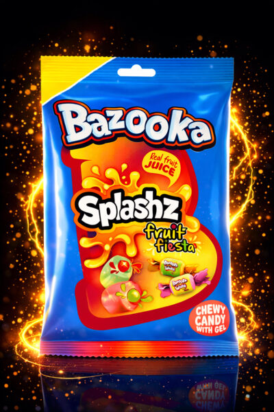 Bazooka Splashz Fruit Fiesta Flavour - (12x120g)