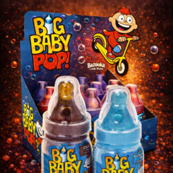 Bazooka Big Baby Pop - Cola, Raspberry - (12x32g)