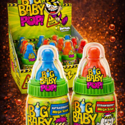 Bazooka Big Baby Pop - Mega Sour - (12x32g)