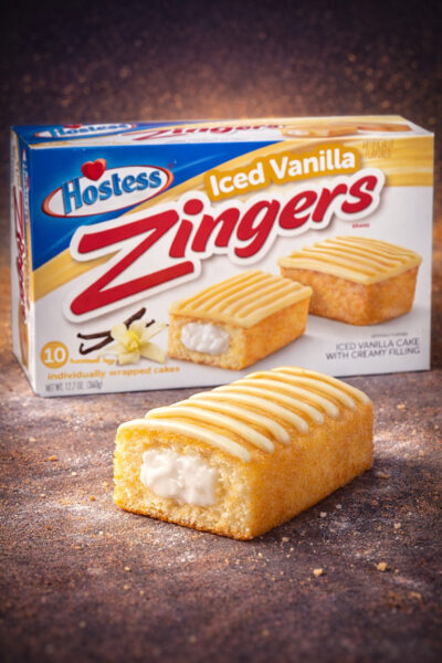 Hostess Zinger Iced Vanilla Cake Flavour USA - (6x360g)