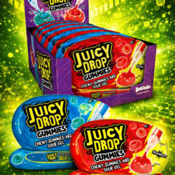 Bazooka Juicy Drop Gummies Chewy & Sour Gel - (12x57g)