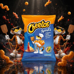 Cheetos Spirals - Käse, Ketchup Geschmack - (12x80g)