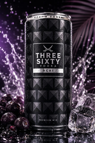 Three Sixty Vodka Acai 10% - (12×330ml)