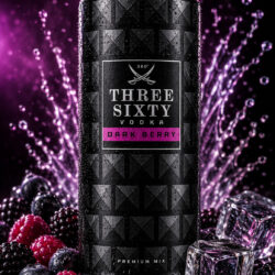 Three Sixty Vodka Dark Berry 10% - (12×330ml)