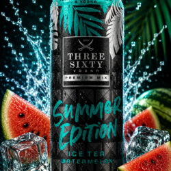 Three Sixty Vodka Ice Tea Watermelon 10% - (12×330ml)