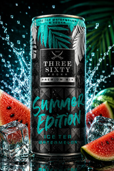 Three Sixty Vodka Ice Tea Watermelon 10% - (12×330ml)