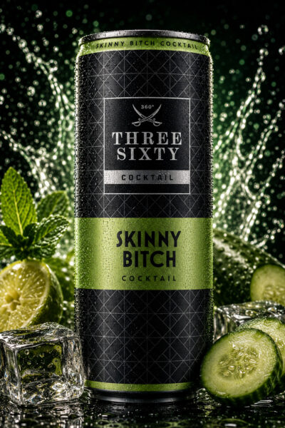 Three Sixty Vodka Skinny Bitch 10% - (12×250ml)