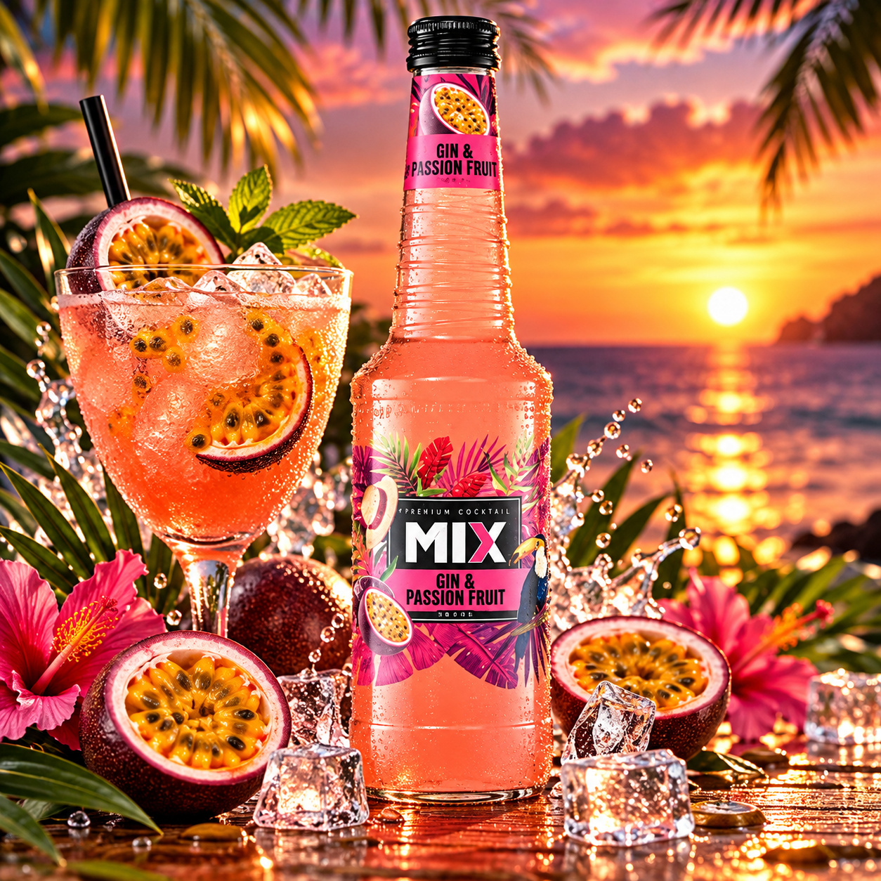 366ede96-ec17-486f-9429-71bef8221162 MIX Gin & Passion Fruit 4% – (12 × 330 ml) – Bild 1