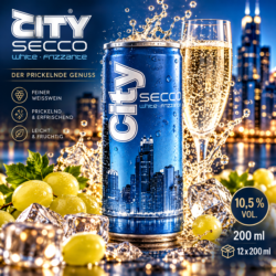 City Secco White 10,5 % – (12x200ml)