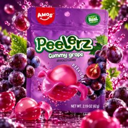 Amos 4D Fruit Gummy Grape Burst – (24x65g)