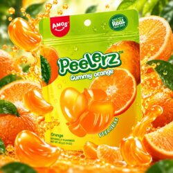 Amos Peelerz Gummy Orange Bag – (24x65g)
