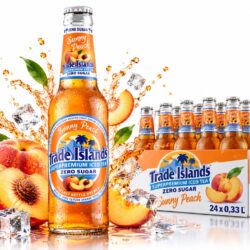 Trade Islands Sunny Peach ZERO 0,33 L × 24